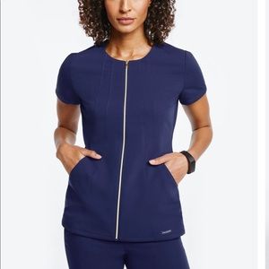 Jaanuu Women’s Princess Gold Zip Front Top